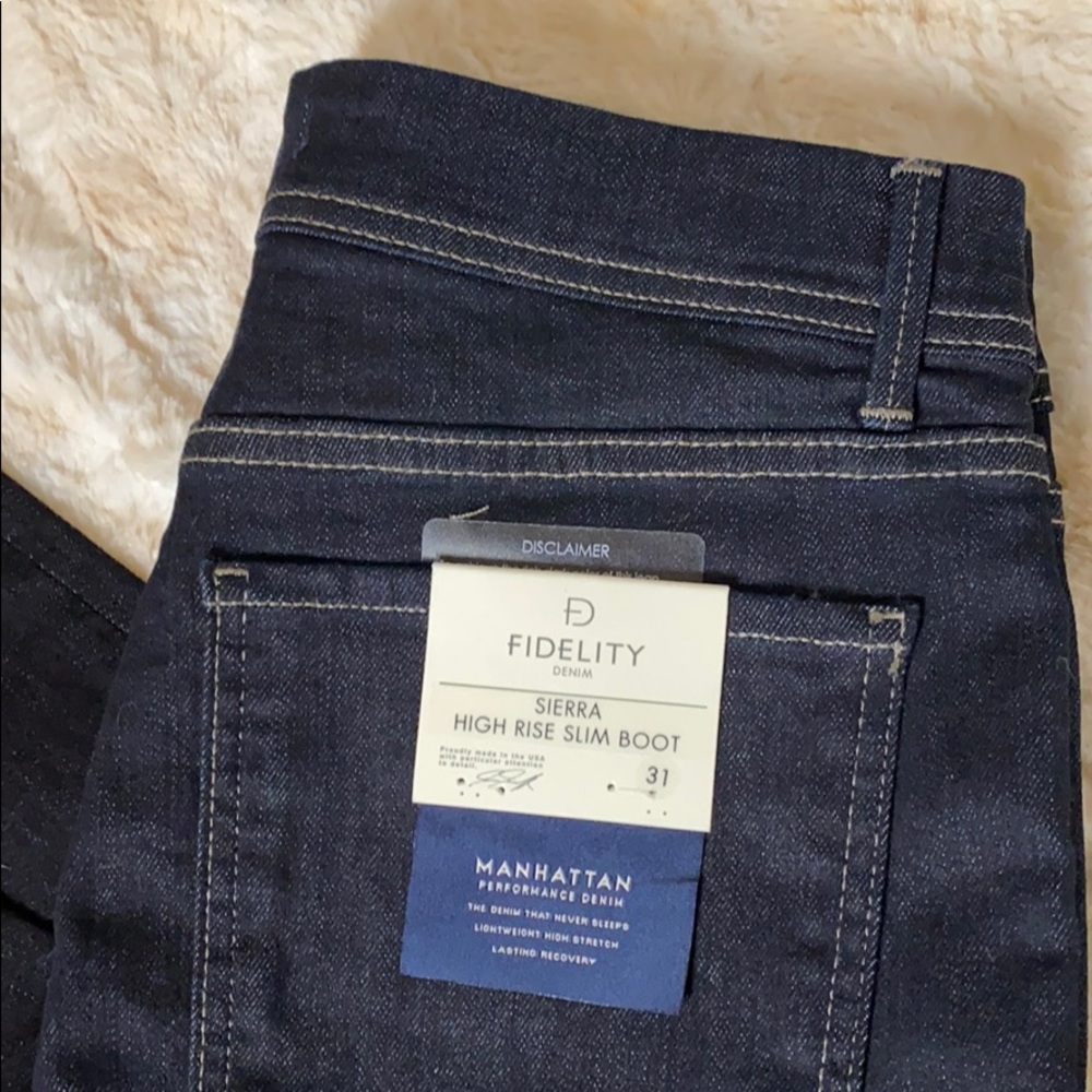 FIDELITY DENIM High Waist Slim Bootcut Jeans Size 31 - Picture 6 of 8